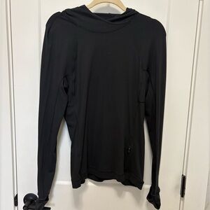 Lululemon Black Run Hoodie Thumbhole Cuff (Mitten Sleeve) Size 12